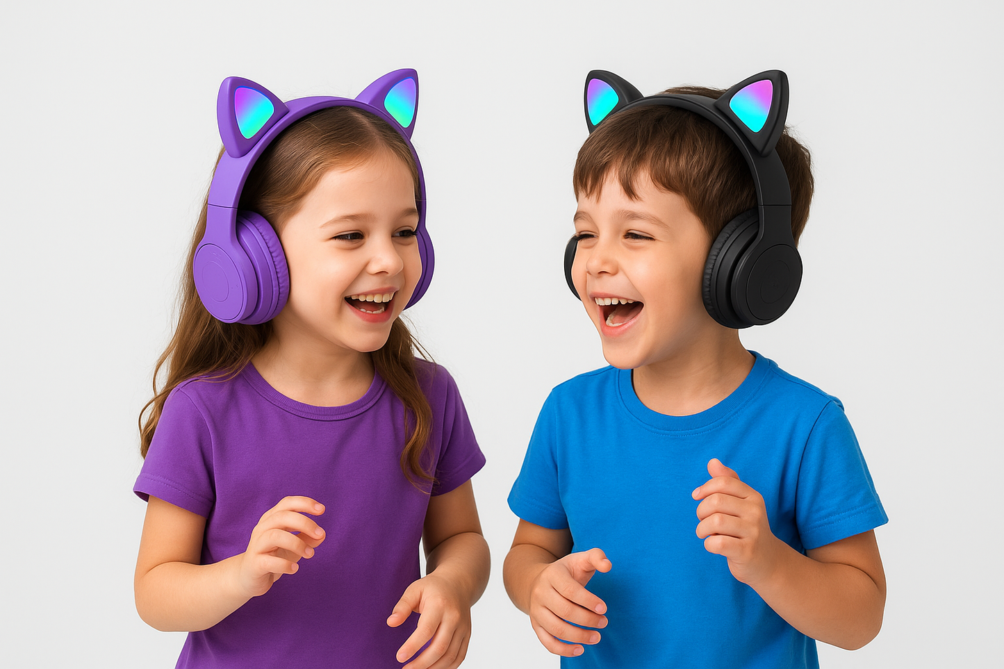 سماعات القطة المضيئة