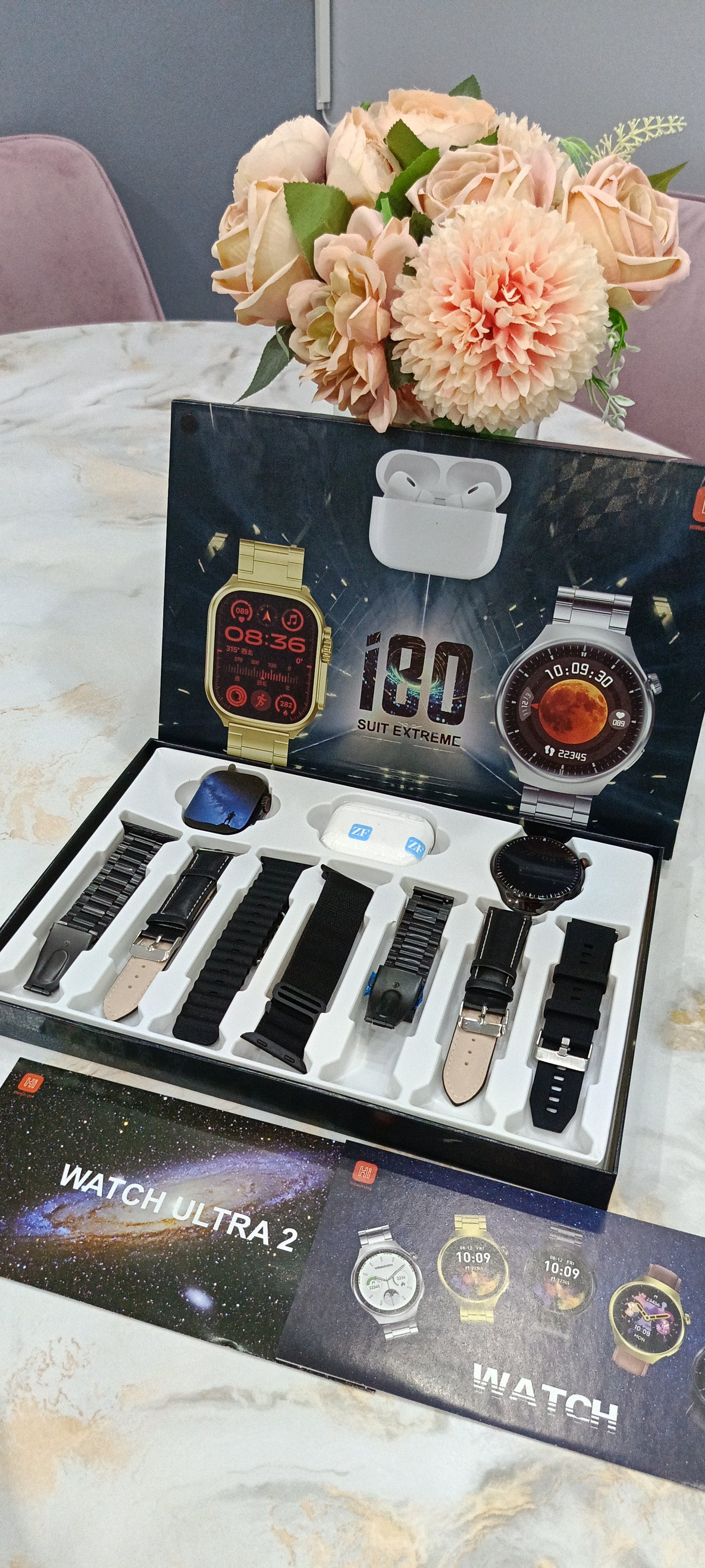 مجموعة الساعة الذكية الرجالية ⌚
