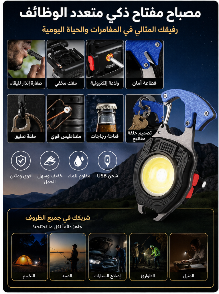 Lampe Torche Multifonctionnelle Intelligente 🔦